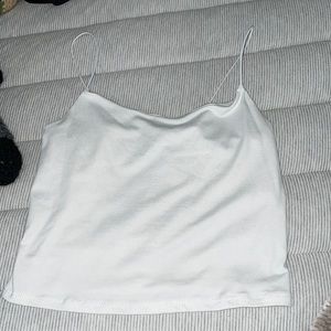 White cropped tank
